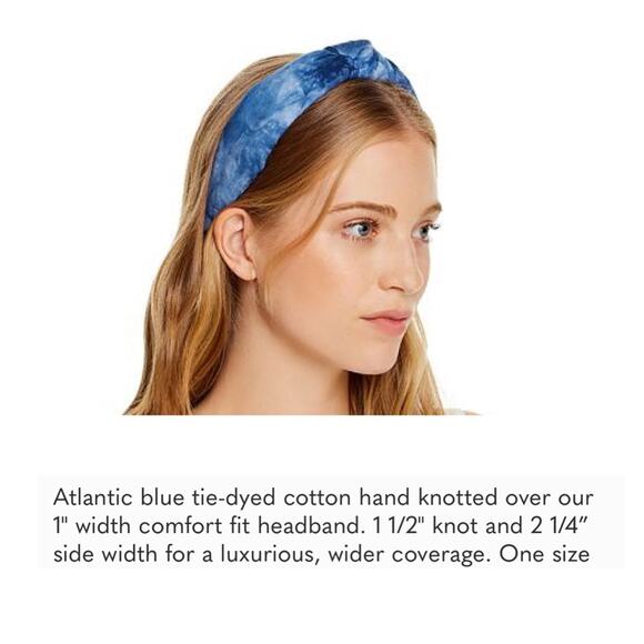 Lele Sadoughi Atlantic Blue Tie-Dye Knotted Headband New main image 16